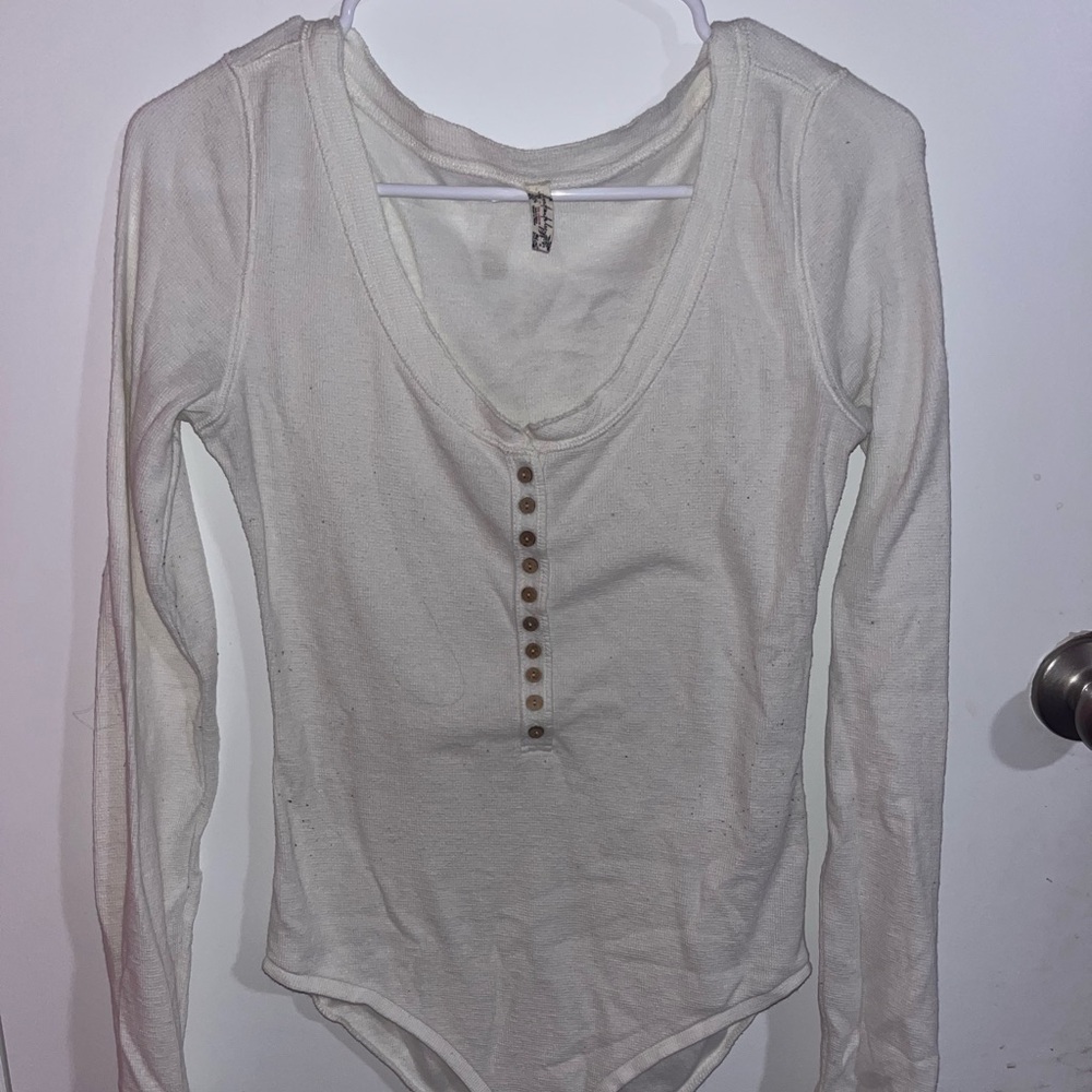 Free people waffle knit body suit